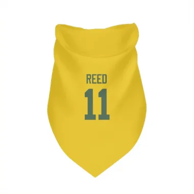Gold Green Bay Packers Jayden Reed   Dog & Cat Pet Bandana